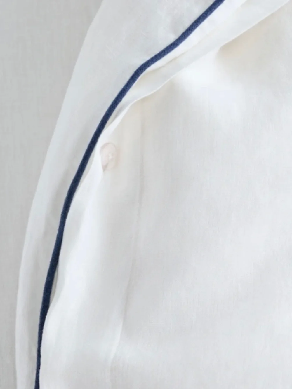 Quince European Linen Piped Duvet Cover Set